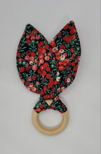 Charger l'image dans la galerie, Anneau fleuri noir et rouge