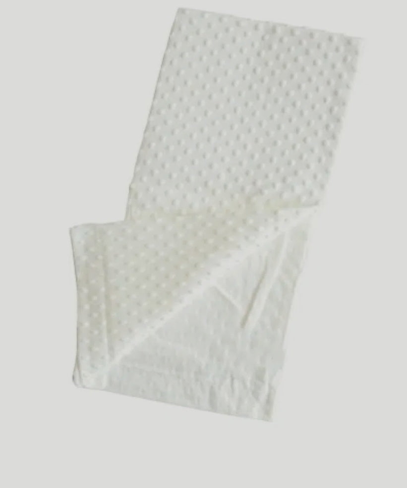 couverture minky blanche